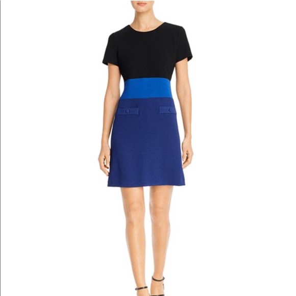 SOLD NWT Karl Lagerfield Paris Color Block Dress - Picture 3 of 7